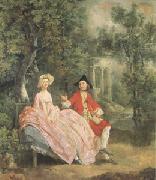 Thomas Gainsborough Conversation in a Park(perhaps the Artist and His Wife) (mk05) china oil painting reproduction